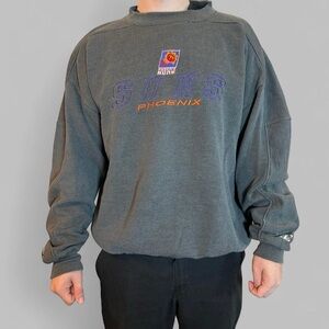 Logo Athletic Phoenix Suns Gray Crewneck Sweatshirt Large NBA Licensed